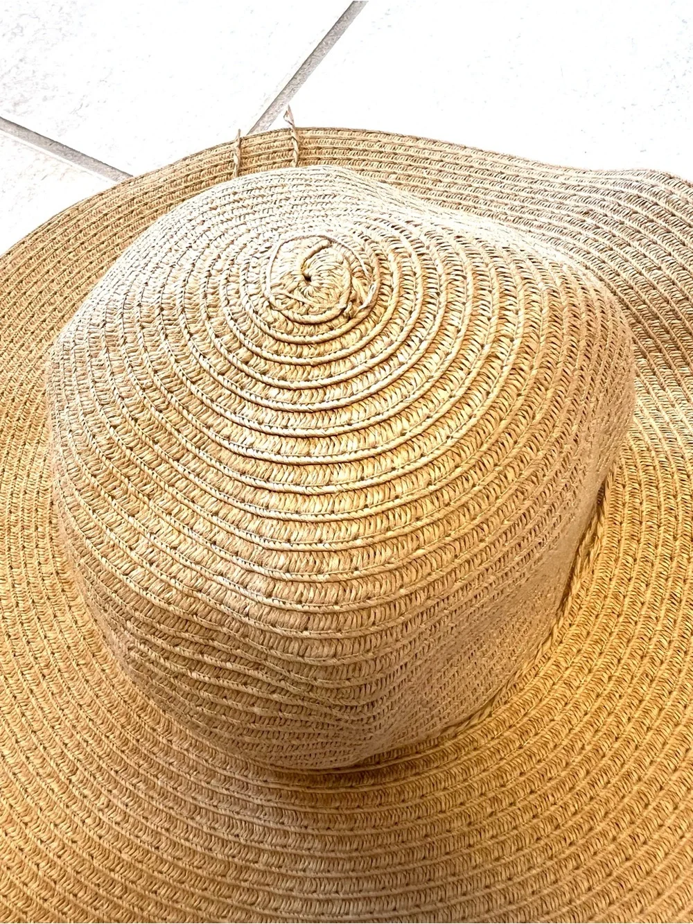 Collection XIIX 100% paper straw sun hat spot-clean cottage natural love story